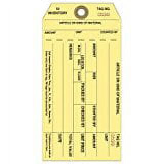 INVENTORY TAGS, 1-Part , 3-1/8" x 6-1/4", Box of 1000, Sequentially Numbered 10000 - 10999