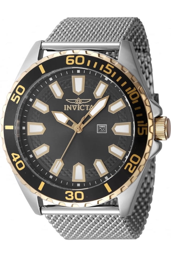 Men's Pro Diver 48928 Charcoal Dial 46mm Quartz Stainless Steel Watch