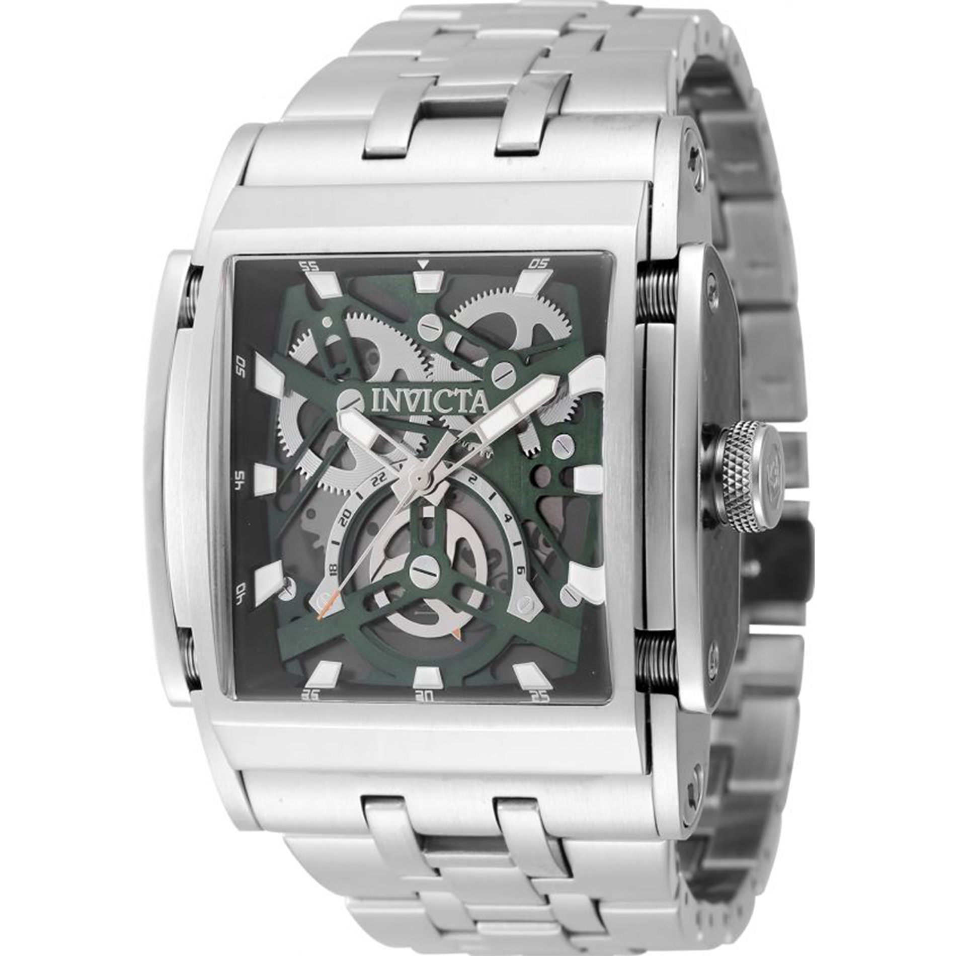 45. Invicta Stainless Steel Square Black Dial Watch Invicta - The Invicta S1 Rally showcases a unique 45mm  main image 2