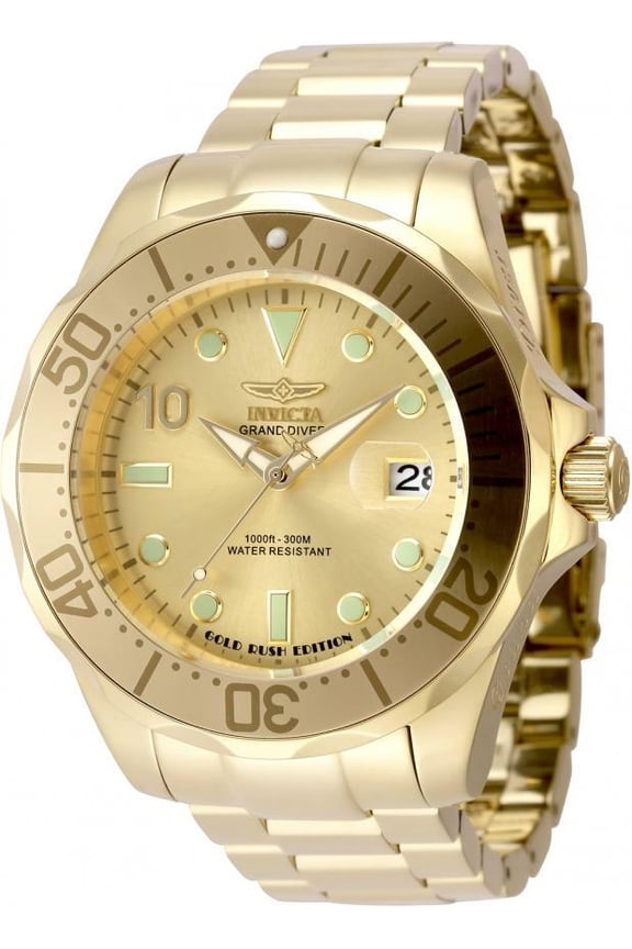 INVICTA Pro Diver Men 47mm Stainless Steel Gold dial NH35A Automatic 48705