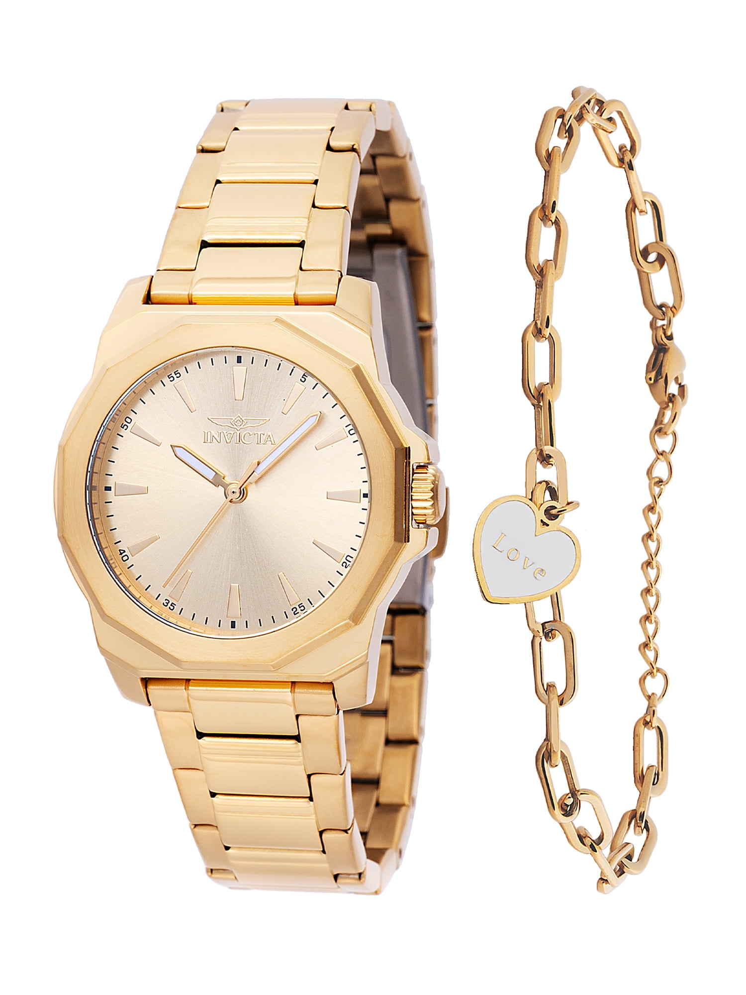 INVICTA Speedway Lady 34mm Stainless Steel Gold Gold dial PC21J