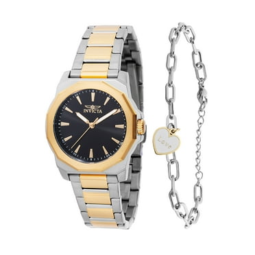 INVICTA Speedway Lady 34mm Stainless Steel Gold + Steel Black dial PC21J Quartz