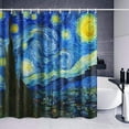 thumbnail image 1 of INVIN ART Bathroom Shower Curtain Set with Hooks,The Starry Night by Van Gogh,Home Art Paintings Pictures for Bathroom, 1 of 9