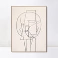 thumbnail image 1 of INVIN ART Framed Canvas Giclee Print Art Head by Picasso Wall Art(Wood Color Slim Frame,24"x32"), 1 of 8