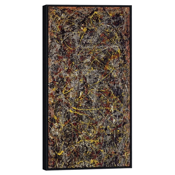 INVIN ART Framed Canvas Print Number 5, 1948 by Jackson Pollock Abstract Modern Wall Art, 20"x40"