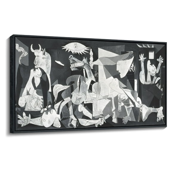 INVIN ART Framed Canvas Wall Art Extra Large Artwork Guernica by Pablo Picasso Giclee Print for Living Room Home Office Decorations