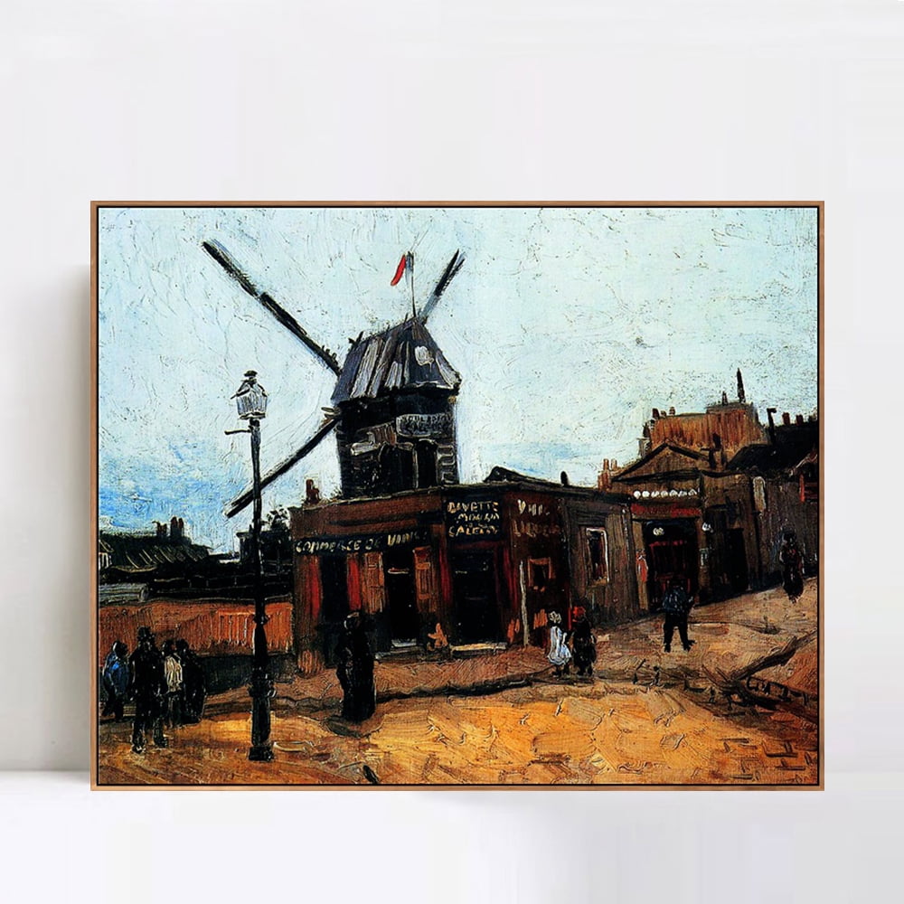 INVIN ART Framed Canvas Wall Art Le Moulin de la Galette, 1886 01 by ...