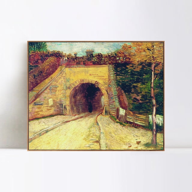 INVIN ART Framed Canvas Wall Art Roadway with Underpass, 1887 by ...