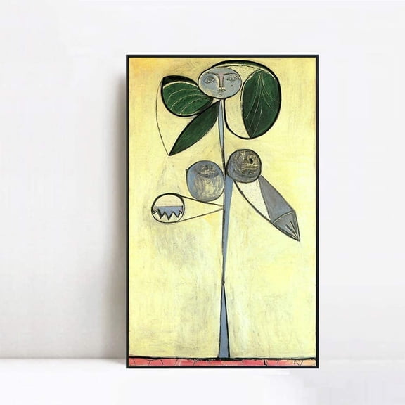 INVIN ART Framed Giclee Print 1946 La Femme-Fleur (Francoise Gilot) 1 by Pablo Picasso, 20"x32"