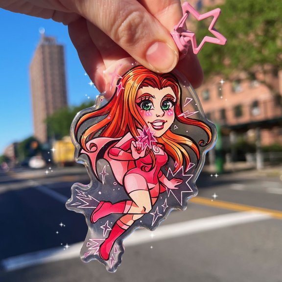 INVINCIBLE / 4 Atom Eve Epoxy Keychain charm" (1 keychain)