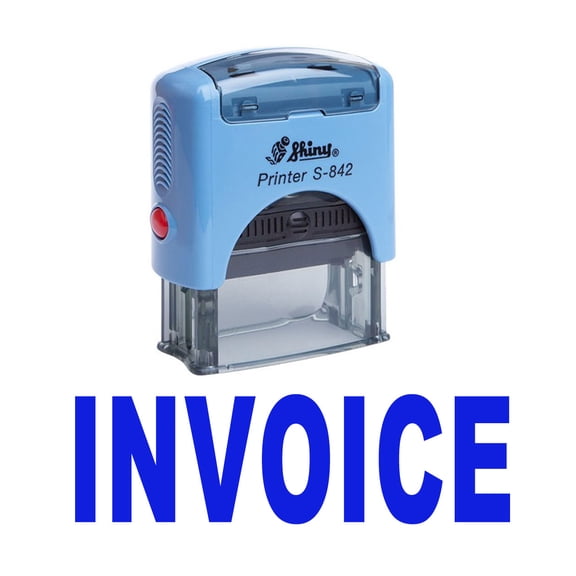 INVOICE Self Inking Rubber Stamp Office Stationary Custom Shiny Stamp