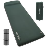 INVOKER Self Inflating Camping Sleeping Pad, 3.15" Ultra-Thick Memory Foam Fast Inflating Camping Mat Air Mattress with Pillow for Tent, Car, Traveling, Green