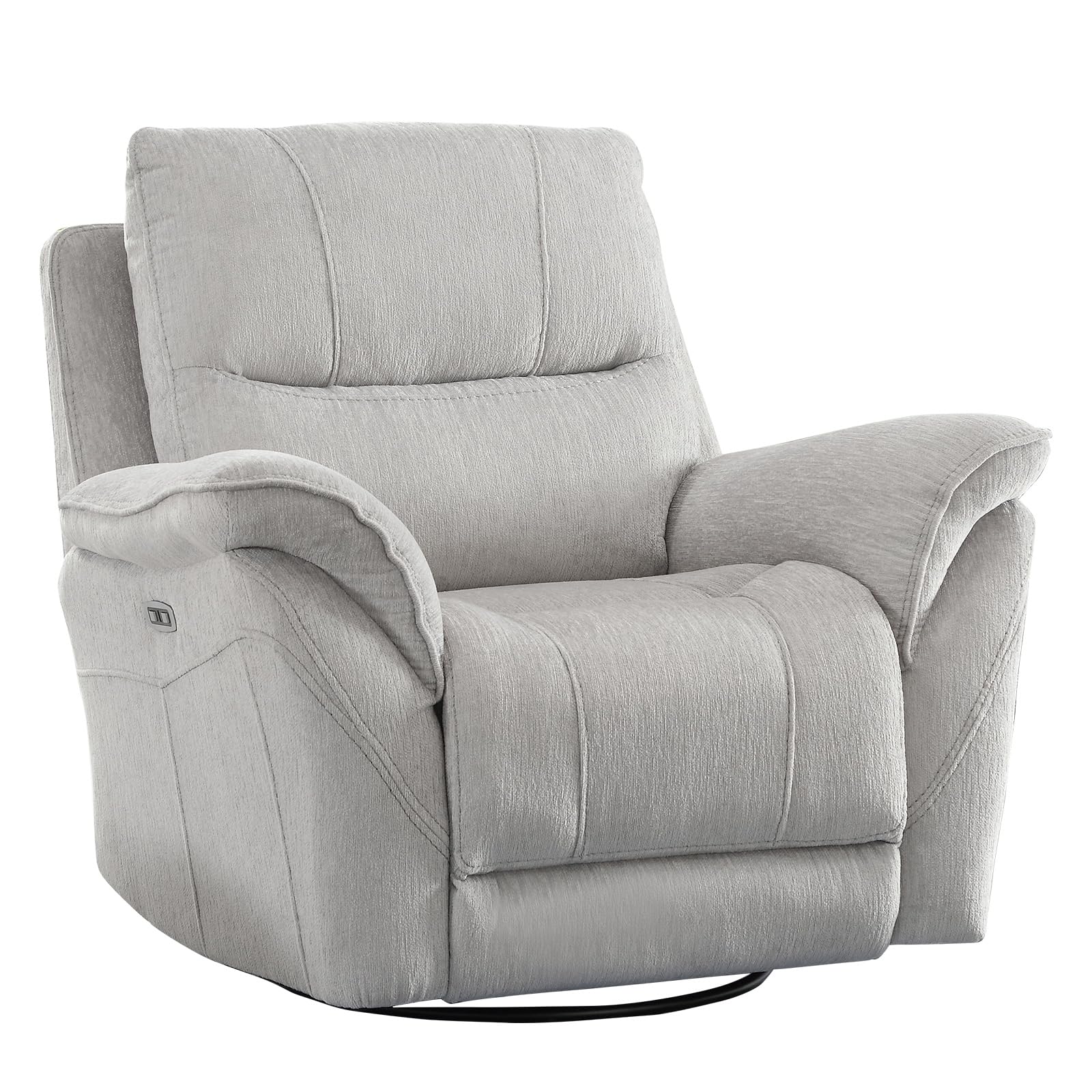 INZOY Glider Recliner Nursery Chair, Power Recliner Swivel Glider, Fabric Electric Swivel ...