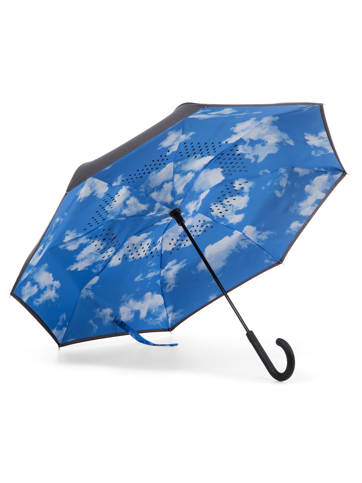 Automatic Reverse Close Umbrella with Cloud Design