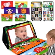 Baby Toys 3-6 Months, Tummy Play Time Baby Mirror with Teether Toy for Infant 3-6-9 Months Gifts