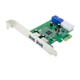 thumbnail image 1 of IO Crest SY-PEX20140 2 Port USB 3.0 and 19 Pin Header PCI-e 2.0 x 1 Controller Card Molex Power Renesas Chipset Green, 1 of 8
