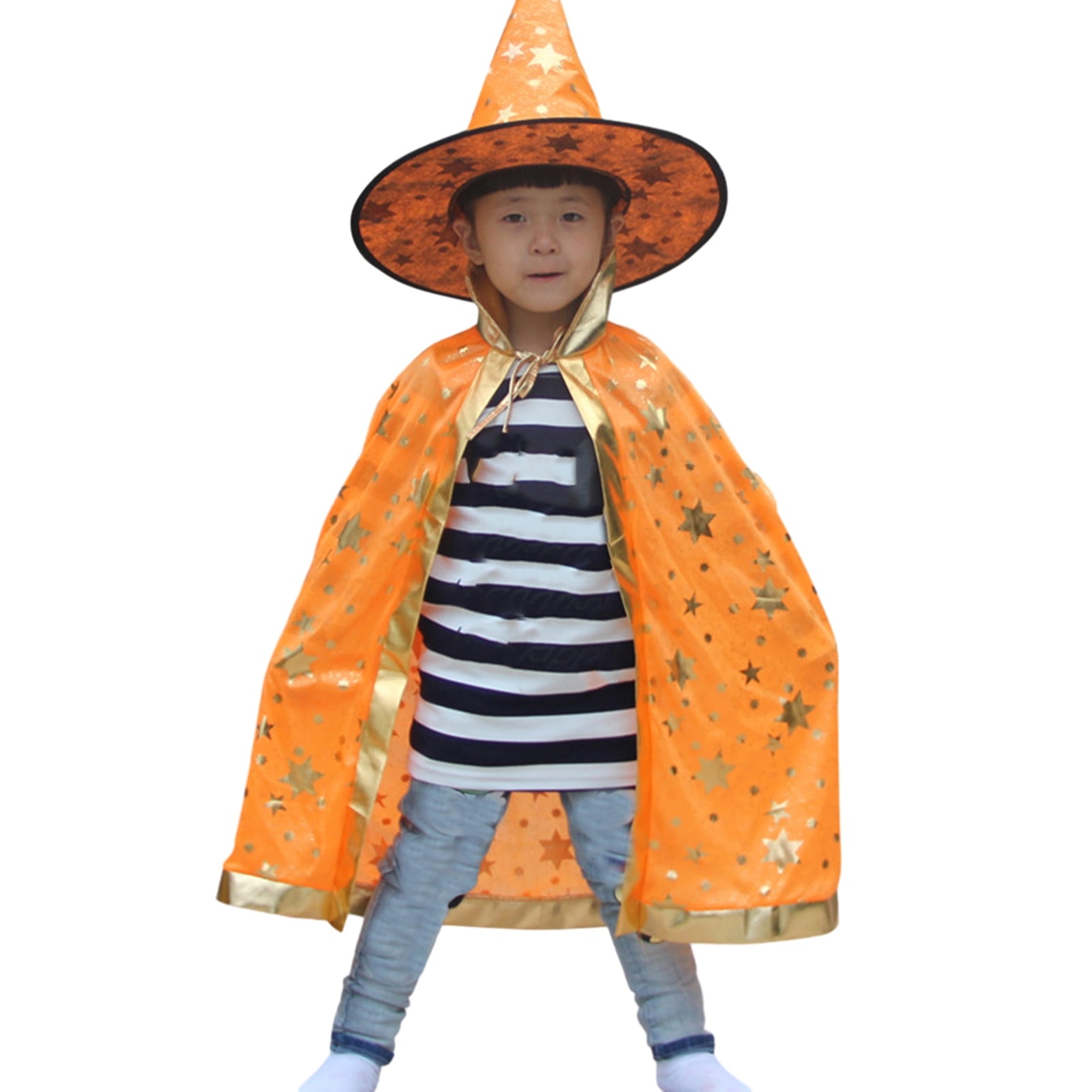 IOAOAI Halloween Cape Hat Set Dazzling Halloween Costume Magical