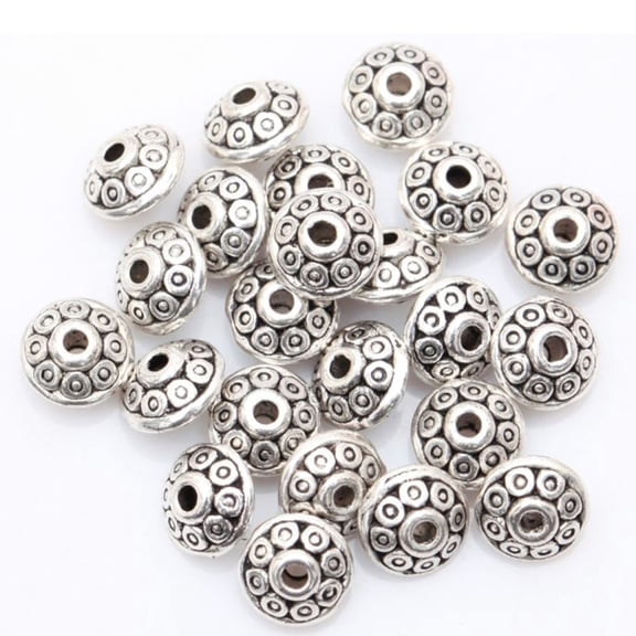 IOAOAI The most fashionable item,100Pcs Antique Tibetan Loose Spacer Bead for DIY Jewelry Bracelet Craft Making,Loose Beads