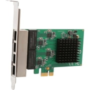 IOCrest PCI-Express 2.0, x4, 4-Port Gigabit Ethernet RJ45 Card, Realtek+ASMedia Chipsets