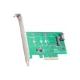 thumbnail image 1 of PCI-Express 1.0 M2 (SATA / x2 / x4 Lane) to SATA3, 1-Port SATA6G + M.2 (NGFF) Card, ASMedia Chipset, LED Indicator, M.2 Card Size: 22*30, 22*42, 22*60, 22*80, 1 of 2