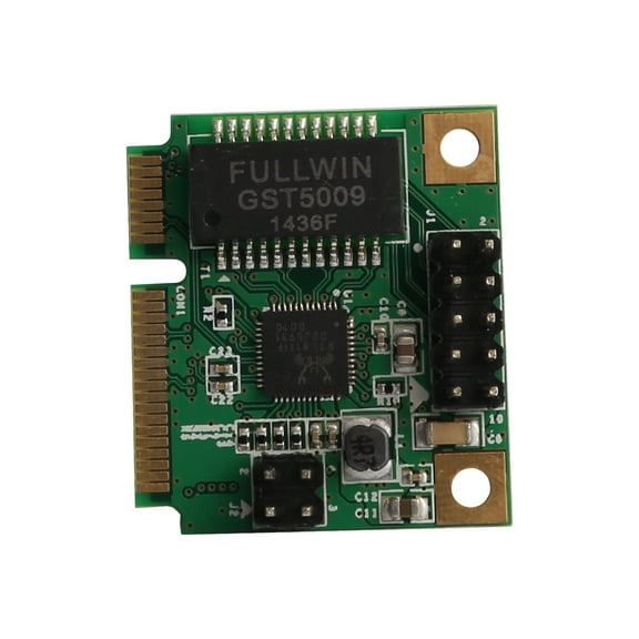 Mini PCI Express 2.0 1-Port Gigabit 10/100/1000 Base-T Ethernet LAN Controller, with Daughter Card and 10-Pin Network Cable and 4-Pin LED Cable, with Low Profile Bracket, Realtek Chipset