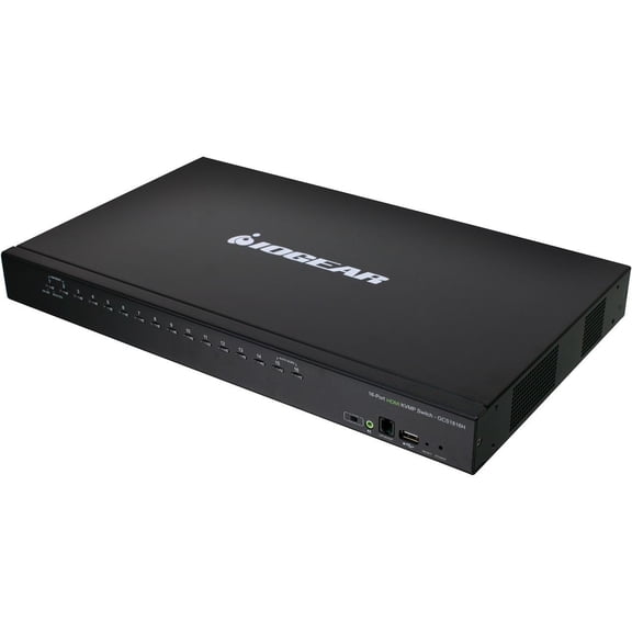IOGEAR 16-Port USB HDMI KVM Switch with Audio (TAA Compliant) - 16 Computer(s) - 1 Local User(s) - 1920 x 1200 - 20 x USB - 17 x HDMI - Rack-mountable - 1U - TAA Compliant