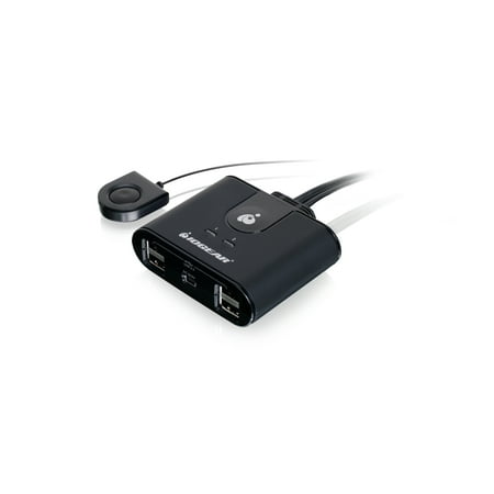 IOGEAR - 2x4 USB 2.0 Peripheral Sharing Switch - Black