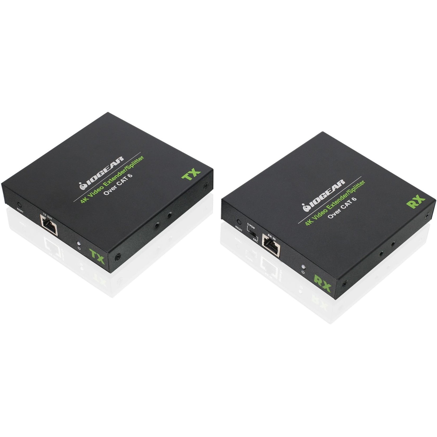 IOGEAR 4K Video Extender/Splitter over Ethernet Cable Kit - 1 Input ...