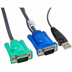 iogear bonded kvm cable, usb, vga, 16 feet, g2l5205u