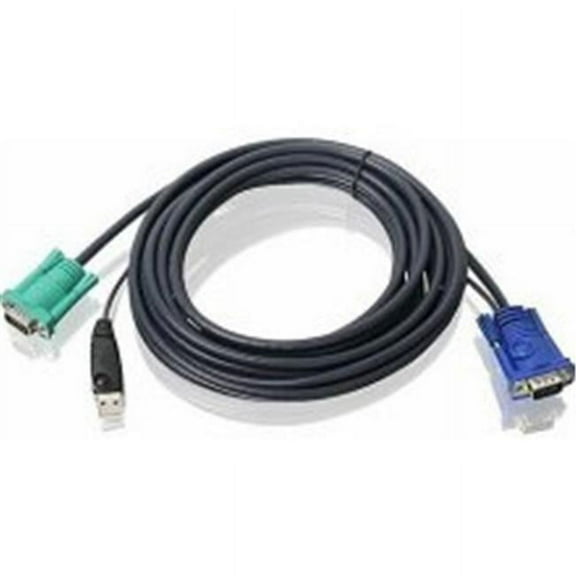 IOGEAR  Bonded KVM Cable USB VGA 16 feet 16 feet