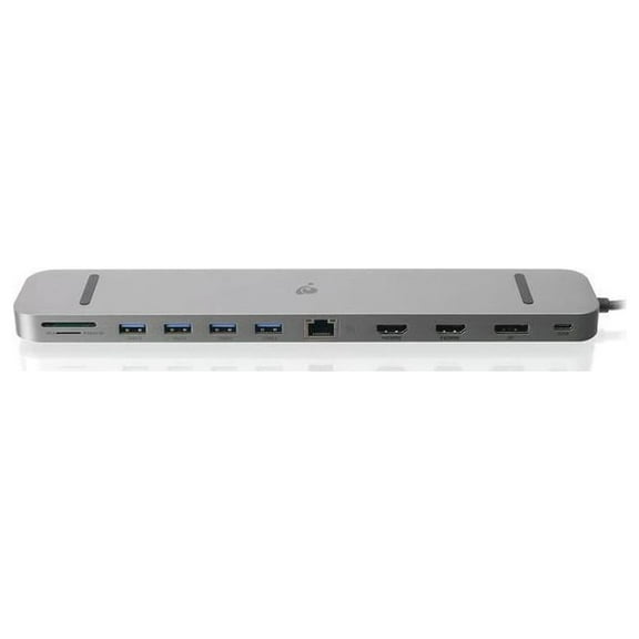 IOGEAR Dock Pro USB-C Triple HD Dock w/ PD 3.0, Silver, Silver