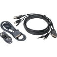 thumbnail image 1 of IOGEAR 10 ft. Dual View DVI, USB KVM Cable Kit with Audio (TAA), 1 of 2