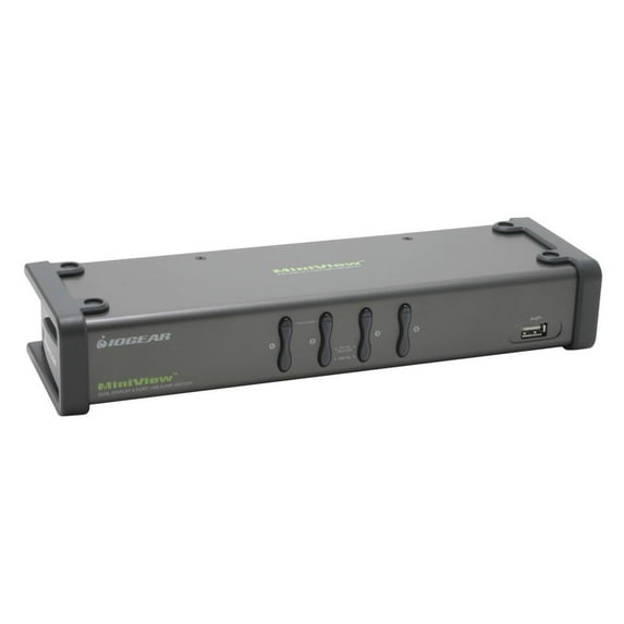 4PORT USB 2XVGA USB KVM SWITCH DUAL VIEW AUDIO PERP SHARING TAA