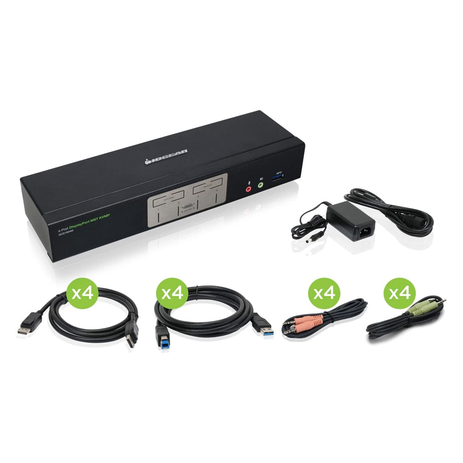 IOGEAR GCS1934M 4Port 4K DisplayPort KVMP Switch with Dual Video Out