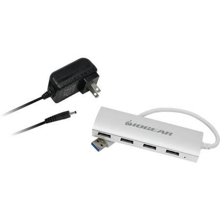 IOGEAR - Met(AL) 4-Port USB 3.0 Hub - White