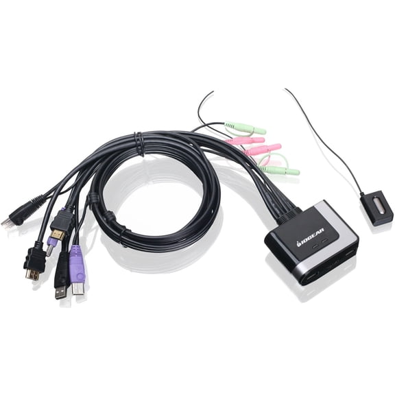 IOGEAR 2-Port Cable KVM Switch with HDMI Connections - GCS62HU