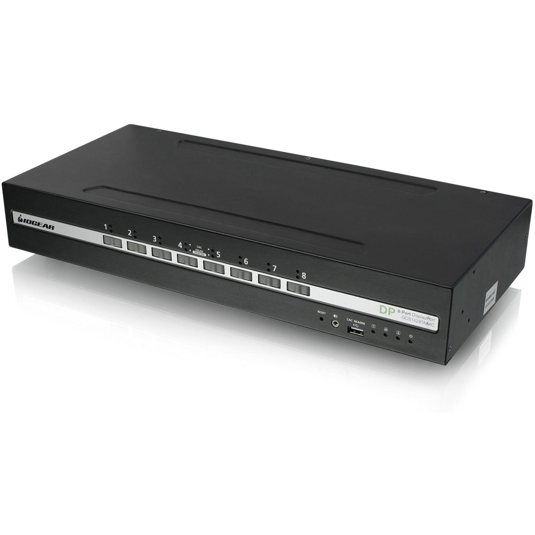 IOGEAR Secure KVM Switchbox - 8 Computer(s) - 1 Local User(s) - 3840 x 2160 - 50 Hz, 60 Hz - 19 x USB - 18 x DisplayPort - TAA Compliant
