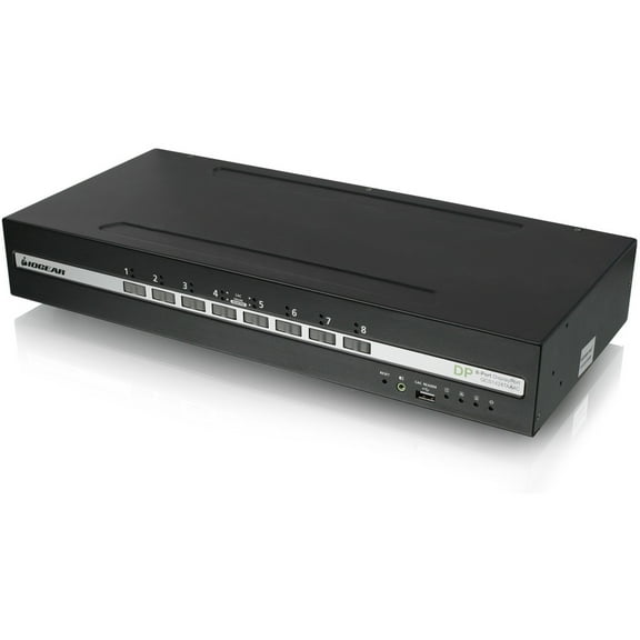 IOGEAR Secure KVM Switchbox - 8 Computer(s) - 1 Local User(s) - 3840 x 2160 - 50 Hz, 60 Hz - 19 x USB - 18 x DisplayPort - TAA Compliant