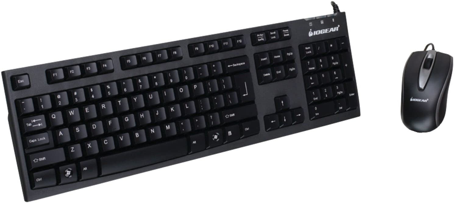 IOGEAR Spill-Resistant Keyboard and Mouse Combo, Black - image 1 of 4