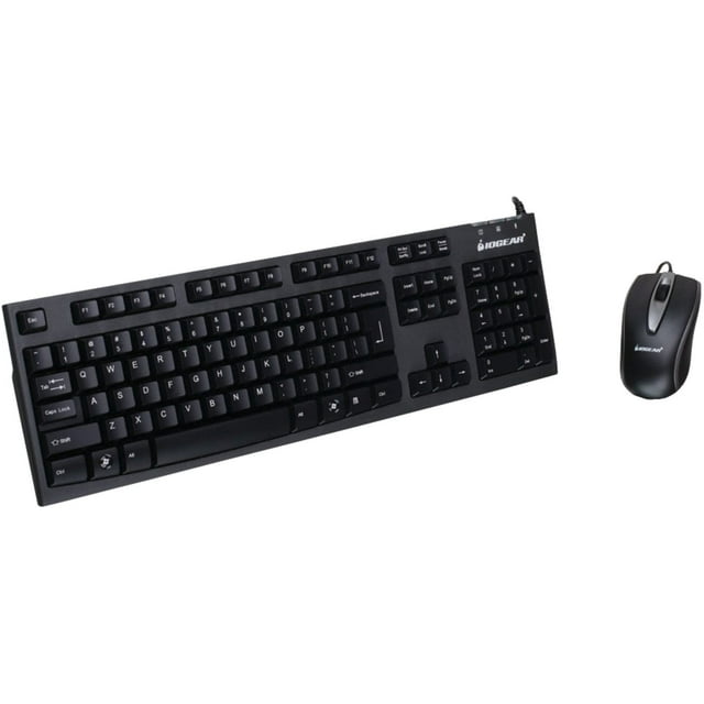 IOGEAR Spill-Resistant Keyboard and Mouse Combo, Black