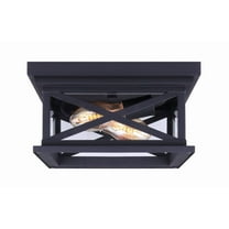IOL400BK-Canarm Inc-Elm - 2 Light Outdoor Flush Mount-6.25 Inches Tall and 12 Inches Wide
