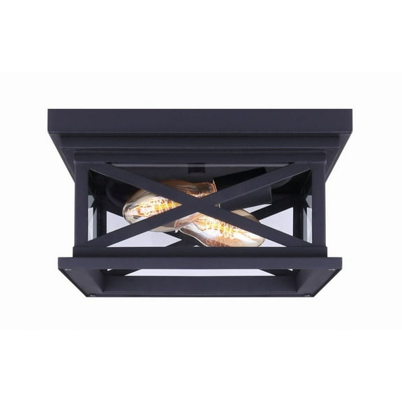 IOL400BK-Canarm Inc-Elm - 2 Light Outdoor Flush Mount-6.25 Inches Tall and 12 Inches Wide