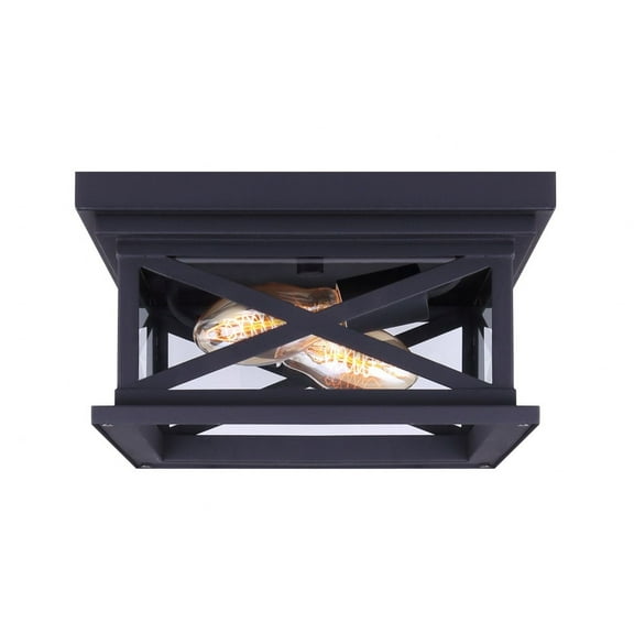 IOL400BK Canarm Inc Elm - 2 Light Outdoor Flush Mount-6.25 Inches Tall and 12 Inches Wide