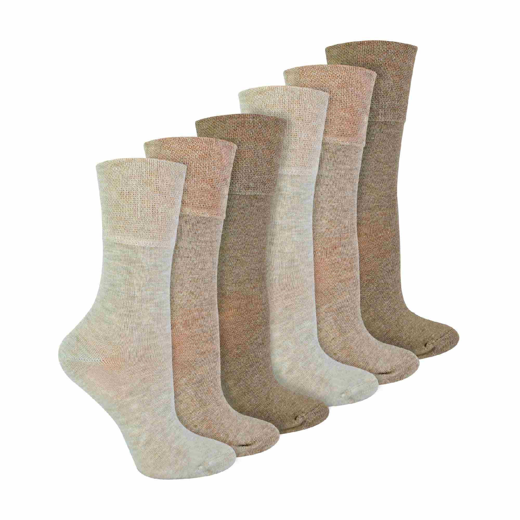 Ladies Non Elastic Soft Grip Socks 4-7 Size 12 Pairs