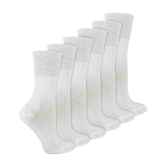 IOMI - 6 Pack Ladies Diabetic Bamboo Socks | Extra Wide Seamless Loose Non Elastic Socks for Women