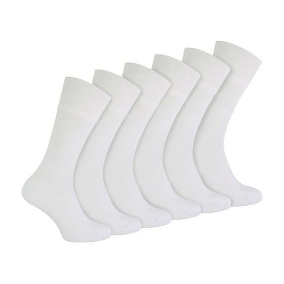 IOMI - 6 Pack Mens Diabetic Bamboo Socks | Extra Wide Seamless Loose Non Elastic Socks