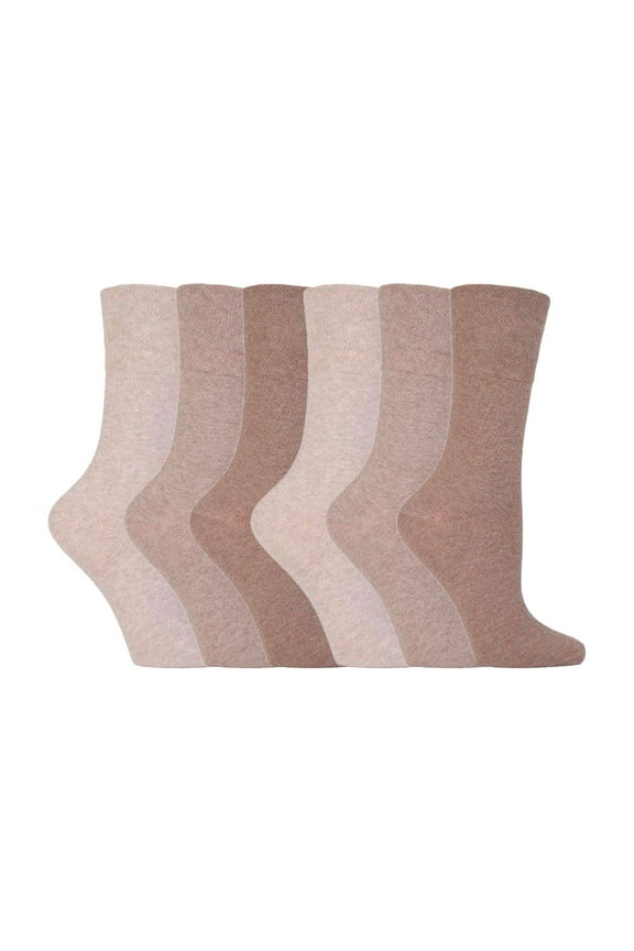 - Ladies 6 Pack Non Elastic Diabetic Socks With Hand Linked Toe Seams