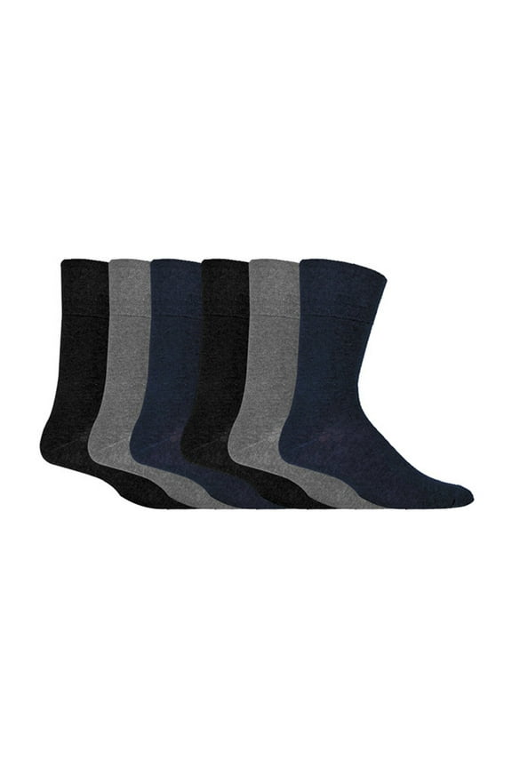 - Mens 6 Pack Non Elastic Diabetic Socks With Hand Linked Toe Seams