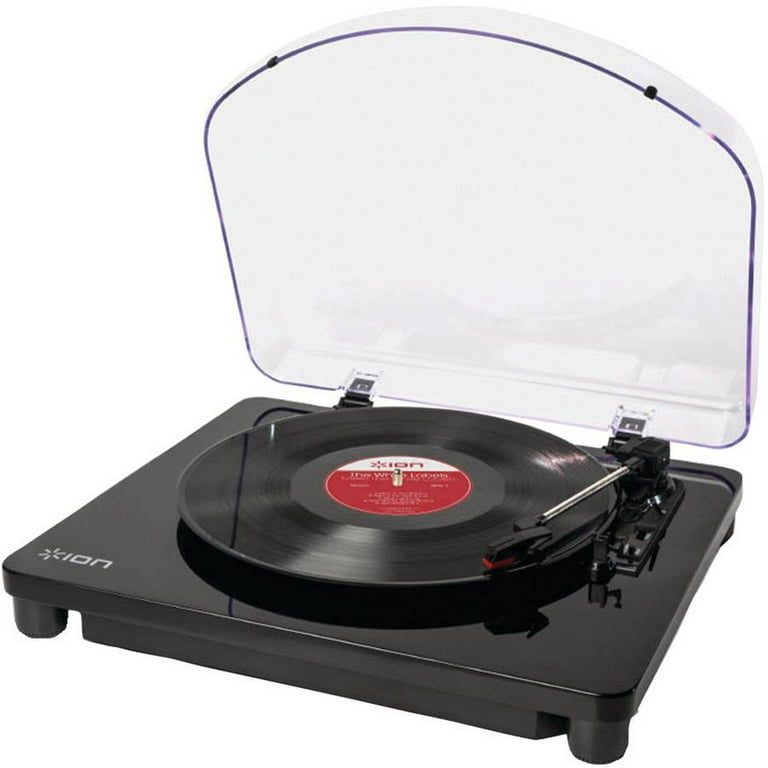royalty Fordi forretning ION Audio Air LP Wireless Bluetooth Streaming Turntable Record Player,  Black - Walmart.com