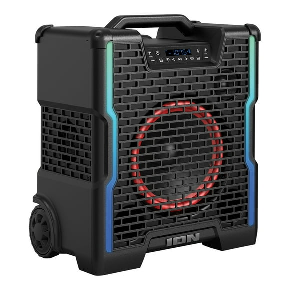 ION Block Rocker Icon All-Terrain Portable Bluetooth Speaker with Lights, FM Radio, and Stereo-Link, BLCKRCKRICONXUS